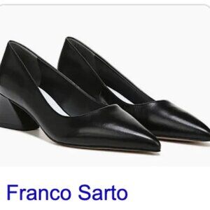 Women's Racer Pointed Toe Block Heel Pumps